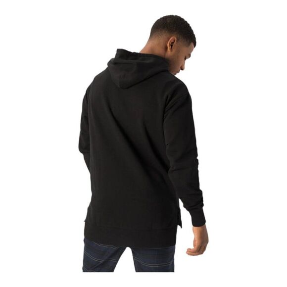Zanerobe mens Black Flintlock Elongated Split Side Slit Oversized Hoodie US S - Picture 4 of 14
